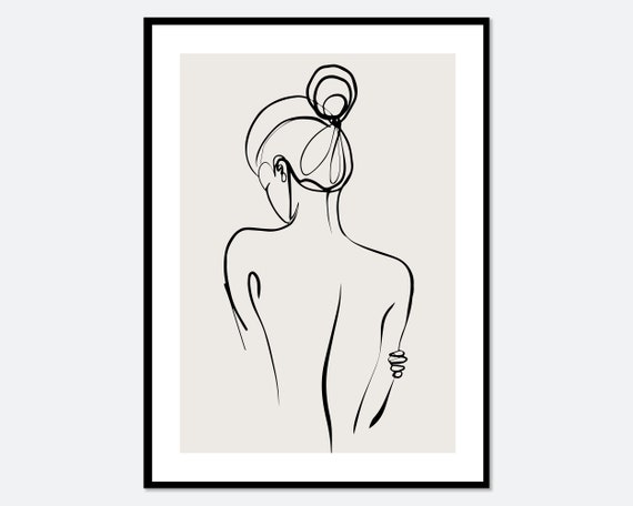 Woman Face Continuous One Line Drawing Graphic by Musbila · Creative Fabrica