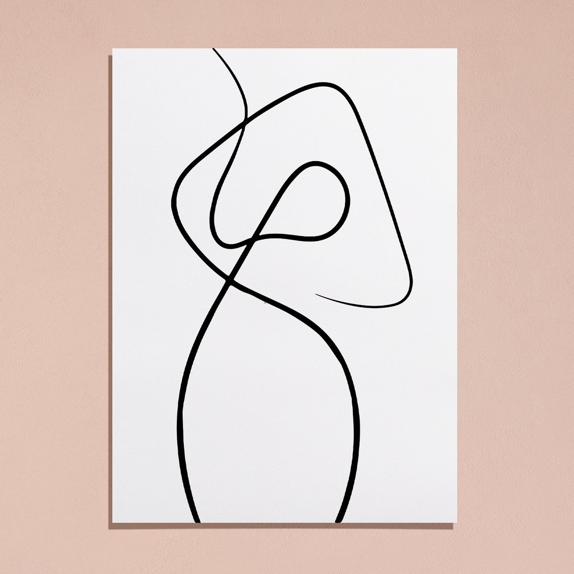 One Line Body Figure Art Print Single Line Figure Drawing | Etsy