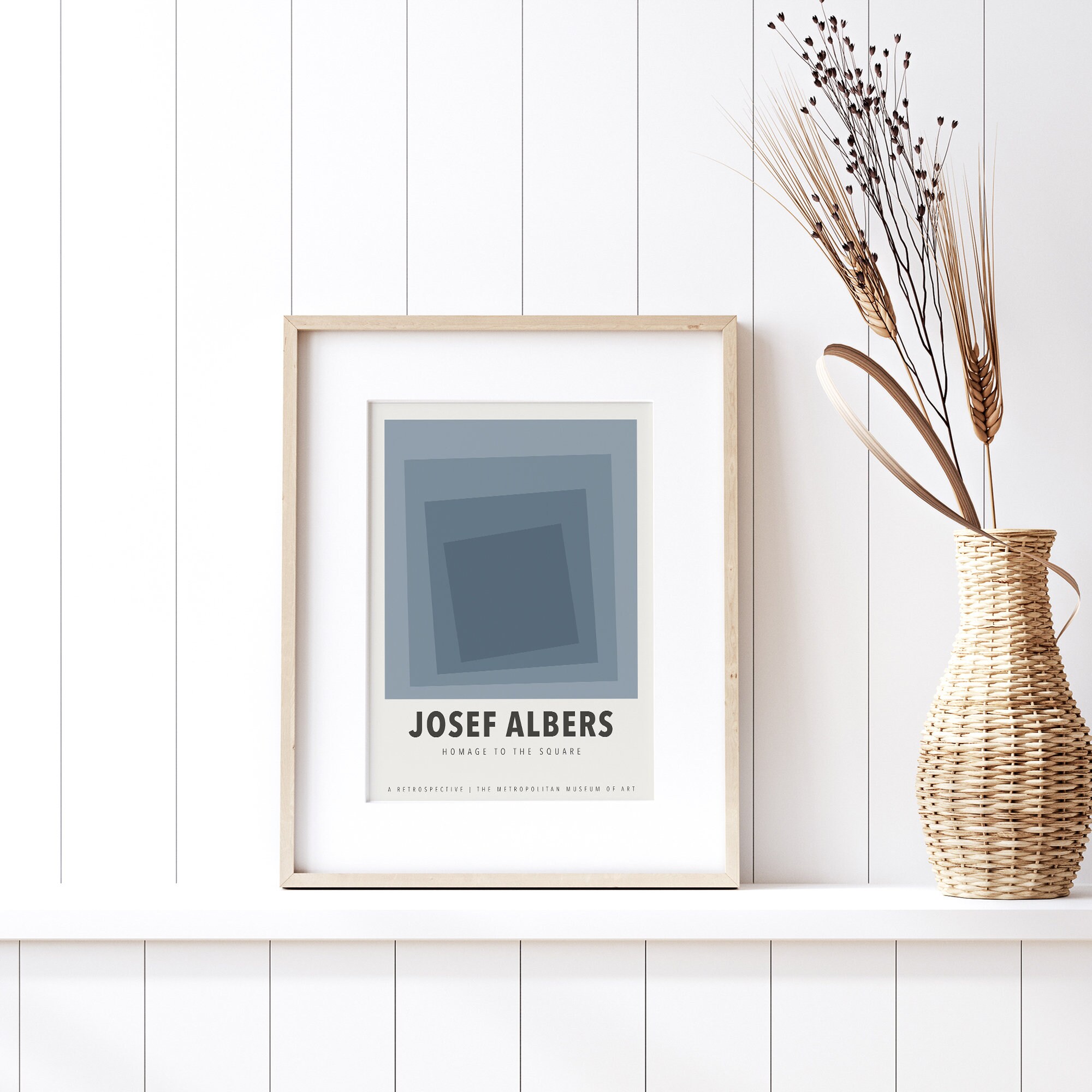 Josef Albers Quadrate Ausstellung Kunstdruck Mid Century