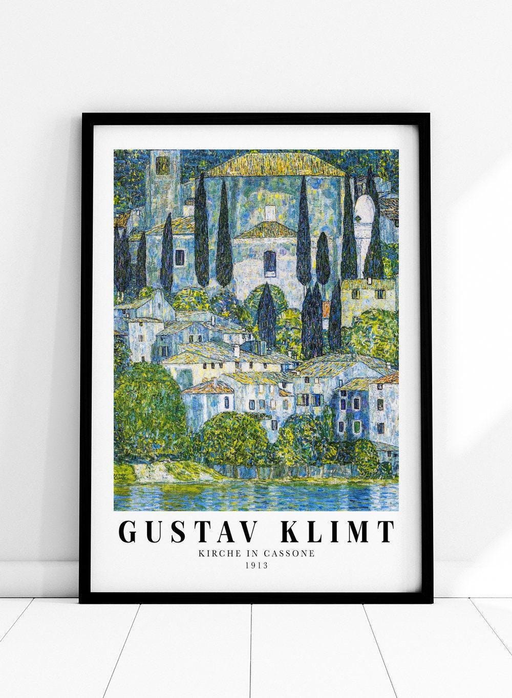 Gustav Klimt Kirche in Cassone 1913 Vintage tentoonstelling Poster