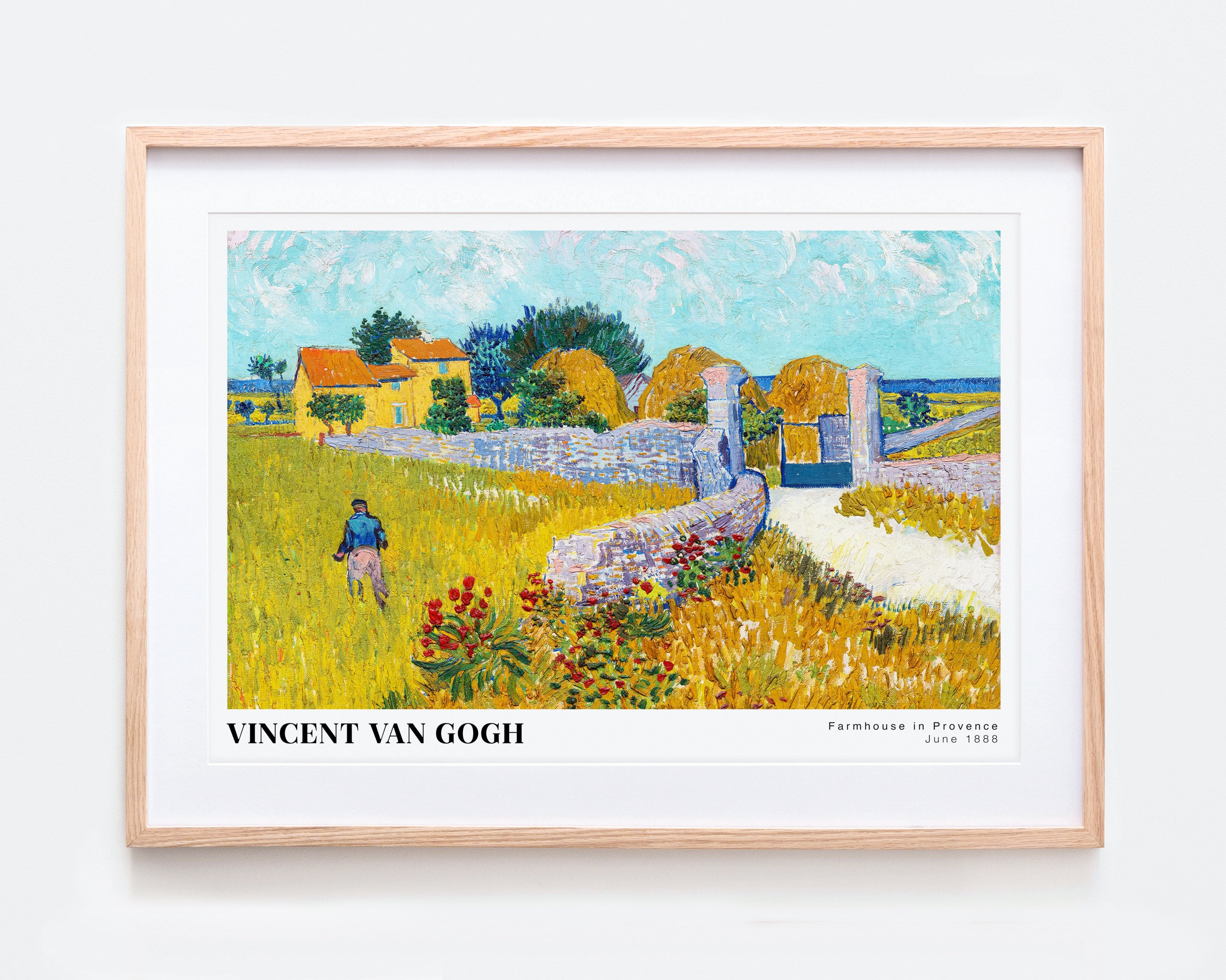 Van Gogh Farmhouse in Provence 1888 Painting Art Print | Colorful