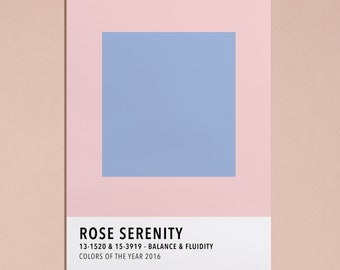Serenity Color Palette Pink Quartz Color Rose Quartz Serenity Blue