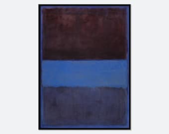 Mark Rothko Nr. 61 Rost und Blau 1953 Vintage Poster Bunt Kunstdruck | Mark Rothko Druck, Mark Rothko Gemälde, Museumsausstellung #MR21