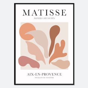 Henri Matisse Cut-Outs Vintage Exhibition Poster Art Print | Botanical Plants Leaves, Berggruen Cie, Boho Wall Decor, Papiers Decoupes #M126