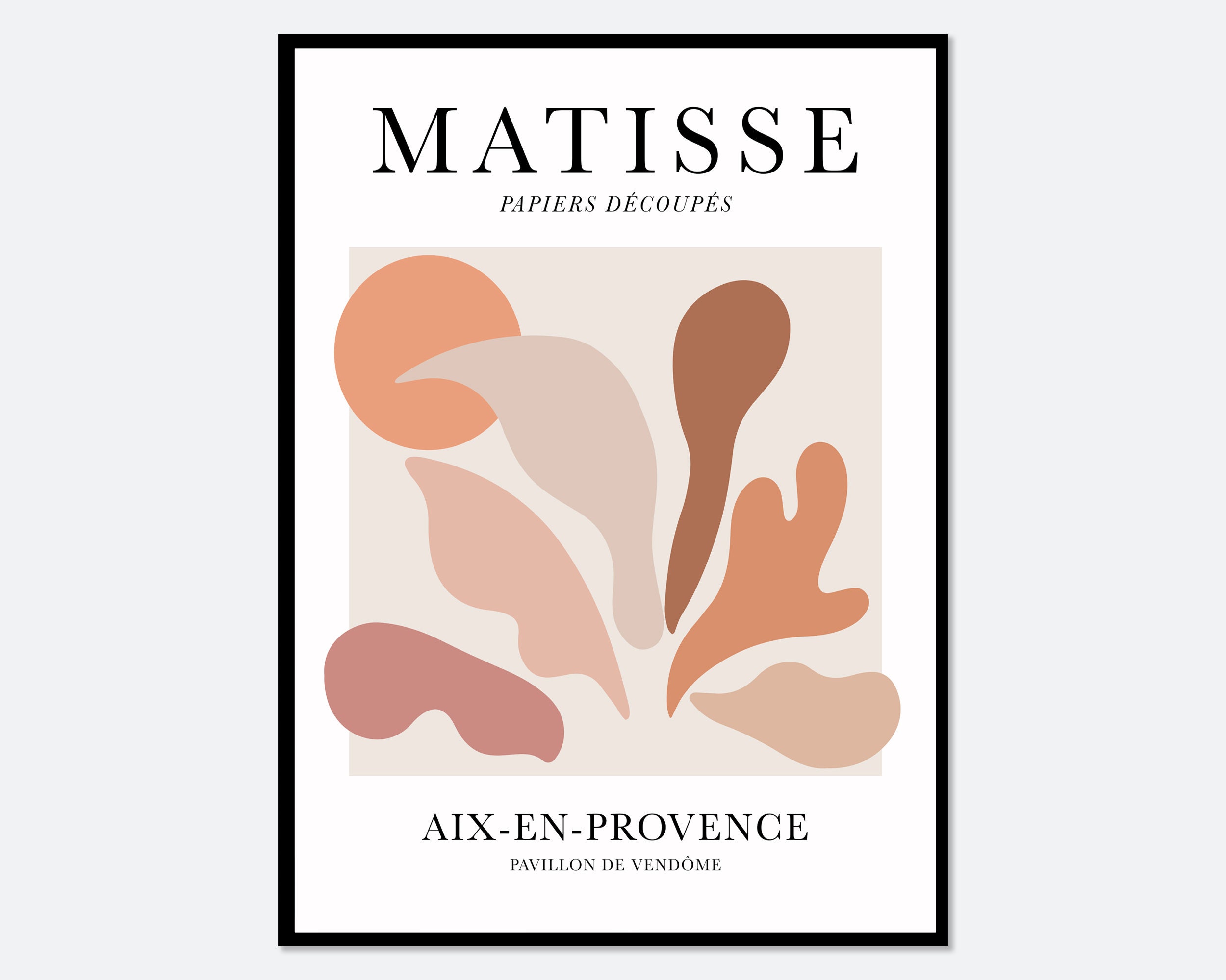 Henri Matisse Cut-Outs Vintage Exhibition Poster Art Print | Botanical Plants Leaves, Berggruen Cie, Boho Wall Decor, Papiers Decoupes #M126