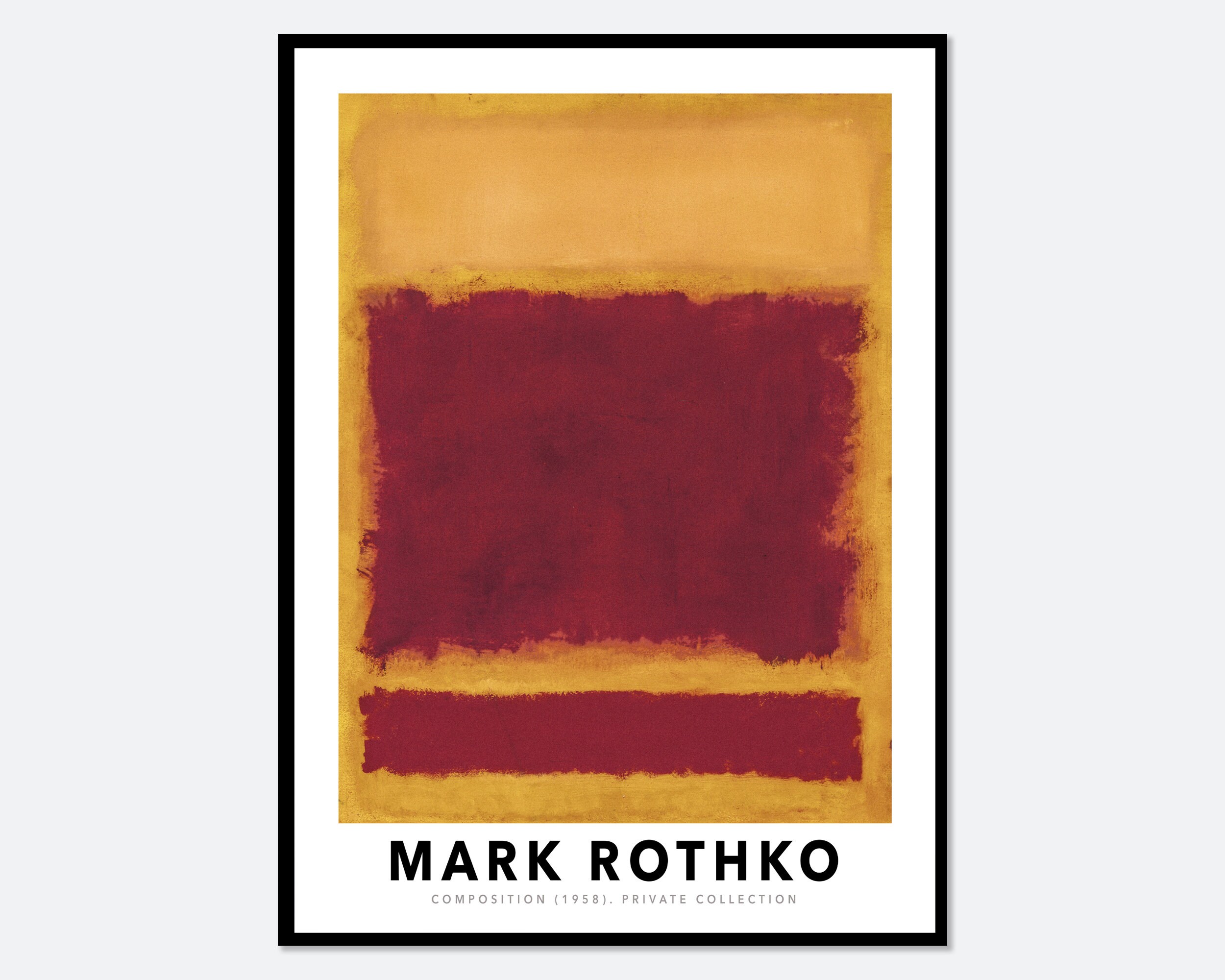 Gold Rothko Mark Rothko Composition 1958 Red Yellow Gold Vintage Poster Art Print ...