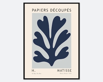 Henri Matisse Cut-Outs Vintage Poster Art Print | Matisse Print, Matisse Poster, Berggruen and Cie, Papiers Decoupes, Botanical Art #M90