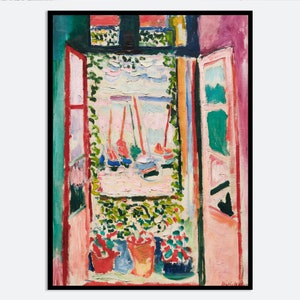 Matisse Print, Matisse Poster, Henri Matisse Art Print, Matisse The Open Window Painting, Vintage Poster, Colorful Exhibition Poster #M136