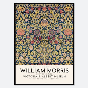 William Morris Violet and Columbine 1883 Vintage Poster Art Print | Colorful Art, Victoria & Albert Art Museum Exhibition, Art Nouveau #W20