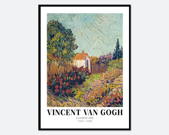 ゴッホの風景画 1925–1928 ヴィンテージ展覧会ポスター アートプリント 