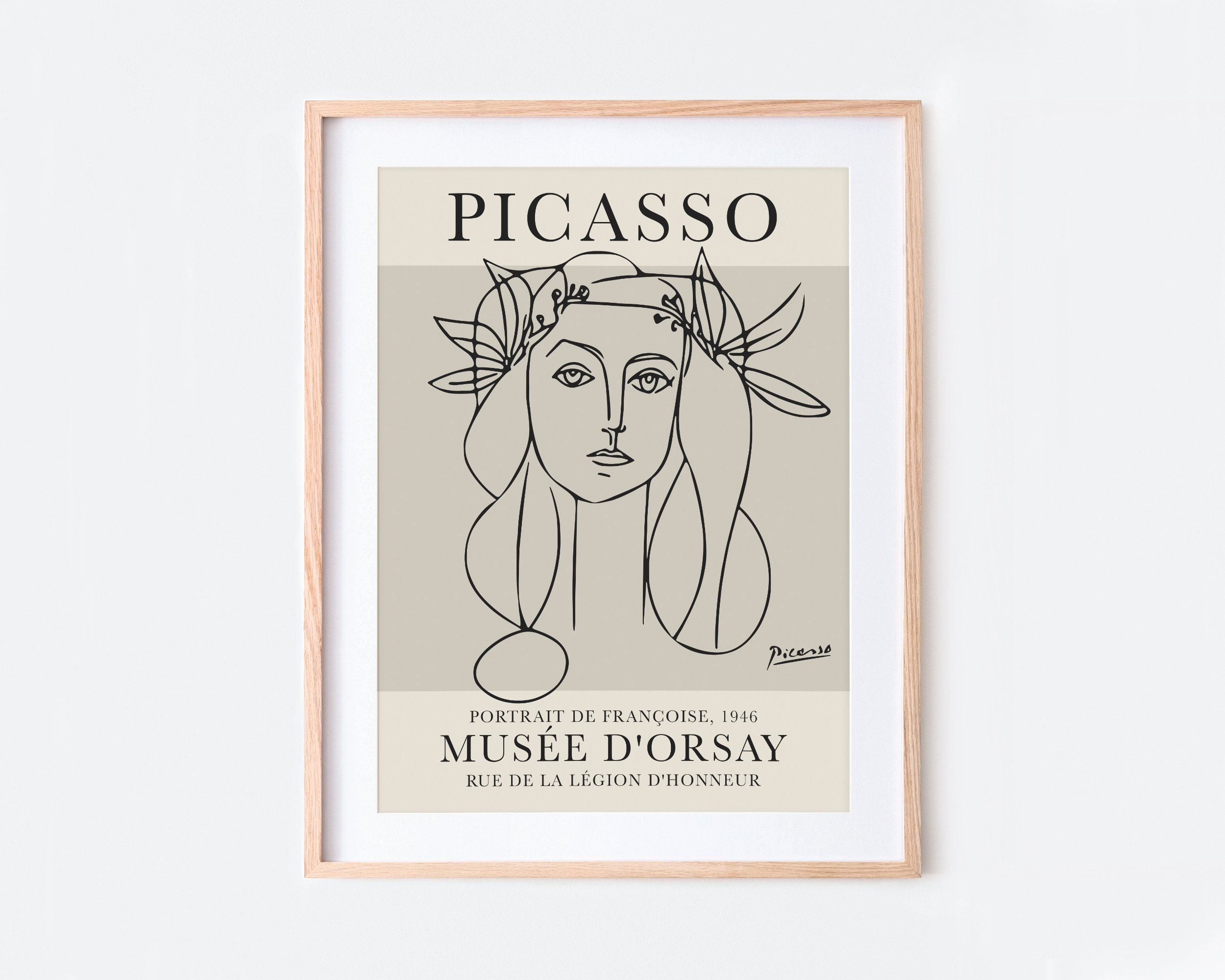 ピカソの肖像画 フランソワーズ・ジロー 3枚セット アートプリント