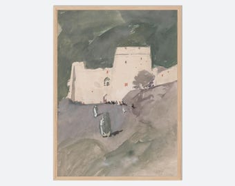 Hercules Brabazon Brabazon Moorish Citadel Fine Art Print, Historic Fortress Poster, Vintage Travel Painting, Architectural Wall Decor VP543