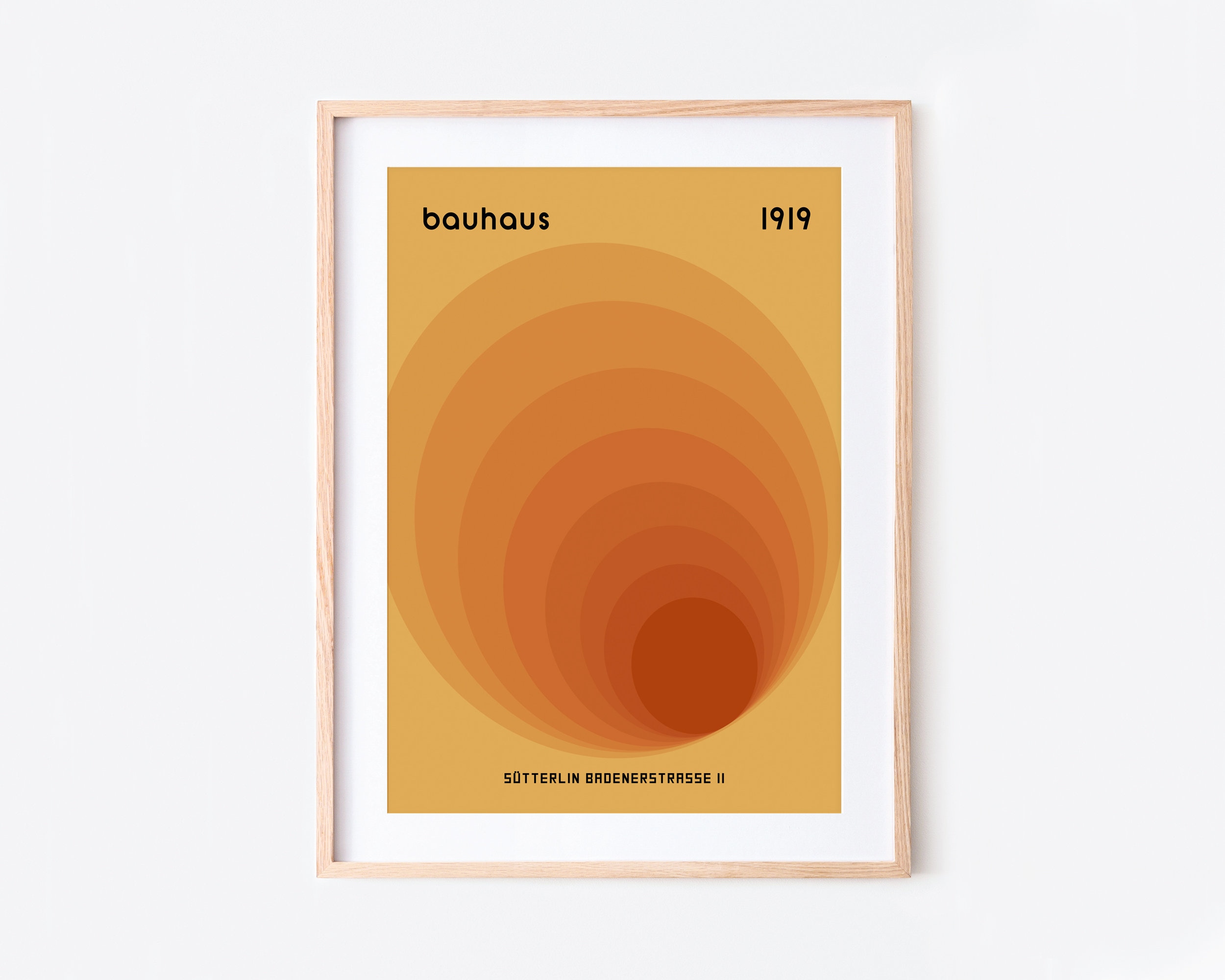 Bauhaus 1919 Geometric Orange Circles Art Print | Bauhaus Ausstellung ...