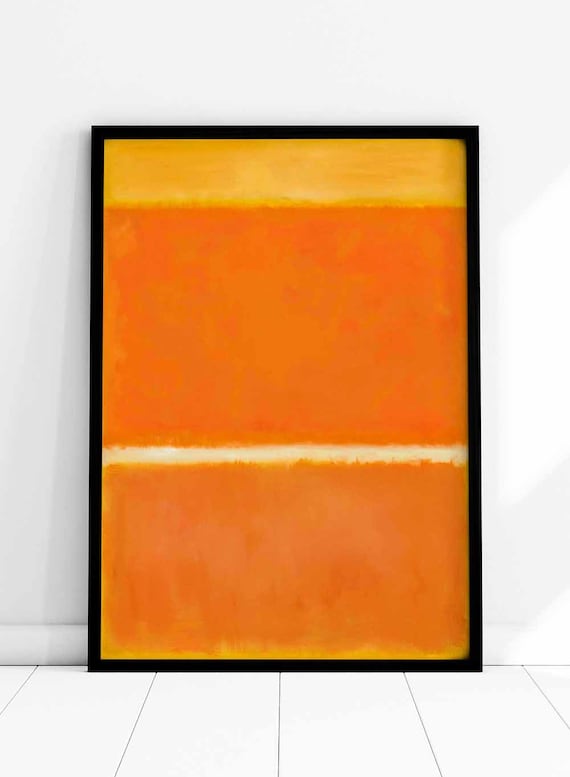 Mark Rothko Saffron 1957 Orange Yellow Vintage Poster Colorful Art