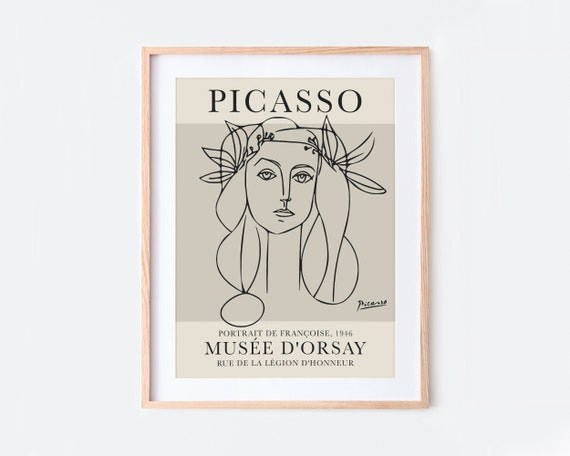 ピカソ作「フランソワーズ・ジローの肖像」アートプリント｜パブロ