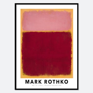 Mark Rothko No. 17 Untitled 1961 Red Pink Yellow Vintage Poster Art Print Mark Rothko Print, Mark Rothko Painting, Museum Exhibition MR08 image 1