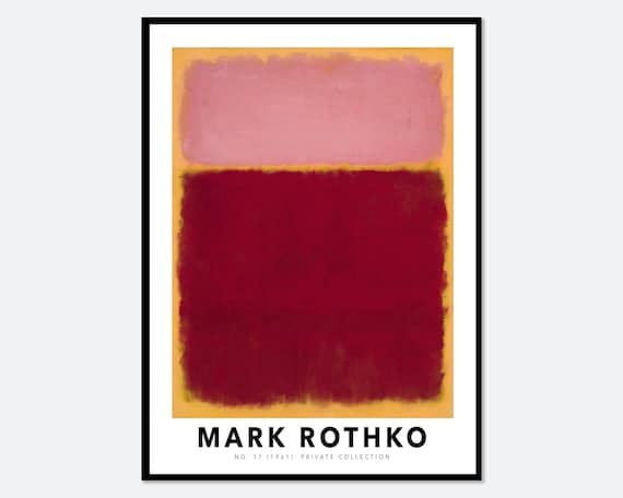 訳あり アートポスター マーク・ロスコ エキシビジョンポスター 新品☆額縁付アートポスター☆マーク・ロスコ☆Mark Rothko