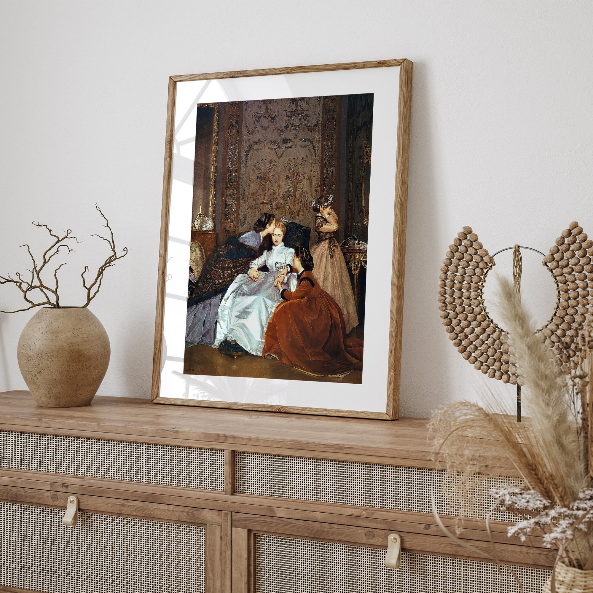 Hesitant Fiancee The Reluctant Bride Auguste Toulmouche Oil Painting Wall Art Print ...