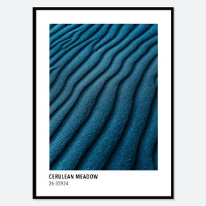 Himmelblau Wiese Blau Farbkarte inspiriert Kunstdruck | Abstrakte Textur Natur Fotografie Kunstdruck, Bunt Modernes Poster #CC03