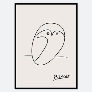 Pablo Picasso Uil schets lijntekening Art Print | Esquisse, La Chouette, Museumtentoonstelling Vintage Poster, Picasso Dierenlithografie #PP34