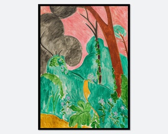Matisse Print, Matisse Poster, Henri Matisse Art Print, Matisse Periwinkles Moroccan Garden Painting, Vintage Poster, Exhibition Poster M142