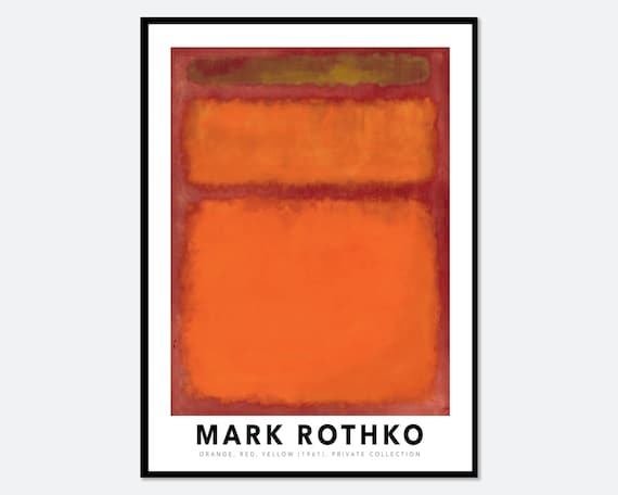 kæmpe flise Overholdelse af Mark Rothko Print Mark Rothko Poster Orange Red Yellow 1961 - Etsy