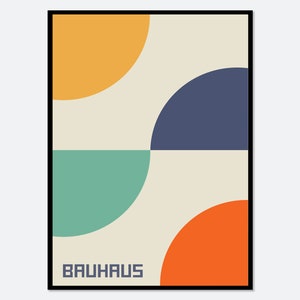 Bauhaus Geometric Design 1919 Art Print | Bauhaus Ausstellung Weimar 1923, Bauhaus Print, Bauhaus Exhibition Poster, Geometric Print BH07