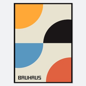 Bauhaus Geometric Design 1919 Art Print | Bauhaus Ausstellung Weimar, Bauhaus Print, Bauhaus Poster, Geometric Print, Exhibition Poster BH08