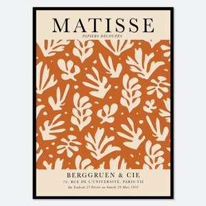 Henri Matisse Cut-Outs Vintage Poster Art Print | Matisse Print, Matisse Poster, Berggruen and Cie, Papiers Decoupes, Botanical Art #M36