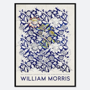 William Morris Wey 1882-1883 Vintage Poster Reproduction Art Print | Colorful Art, Victoria Albert Museum Exhibition, Art Nouveau #W05