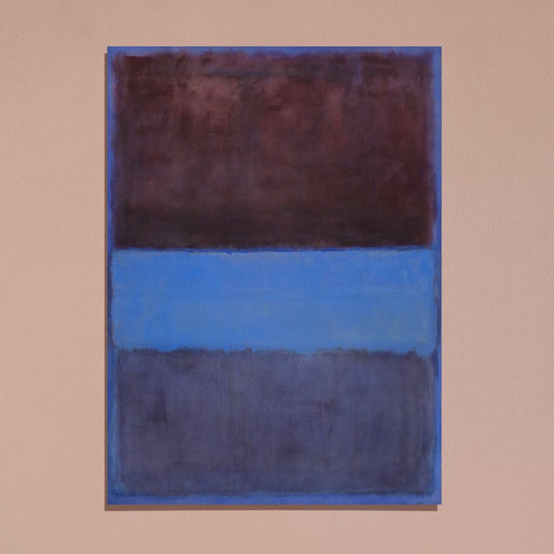 Mark Rothko No. 61 Rust and Blue 1953 Vintage Poster Colorful Art Print | Mark Rothko Print, Mark Rothko Painting, Museum Exhibition