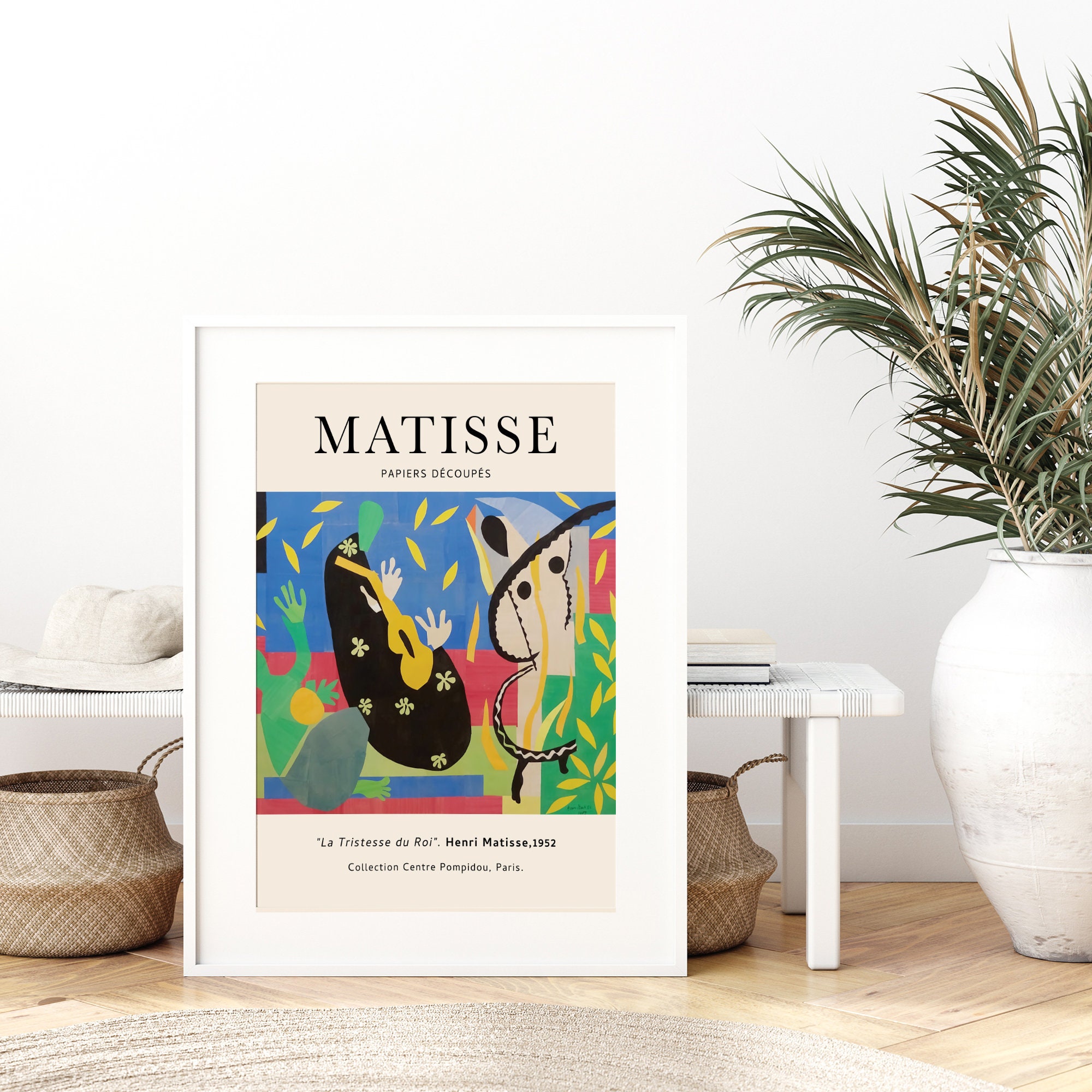 アンリ・マティス「王の悲しみ」（1952年）ヴィンテージポスター複製