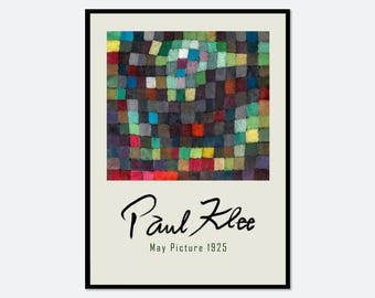 Paul Klee May Picture 1925 Vintage Poster Art Print | Paul Klee Print, Paul Klee Painting, Colorful Art, Museum Exhibition Poster #PK11