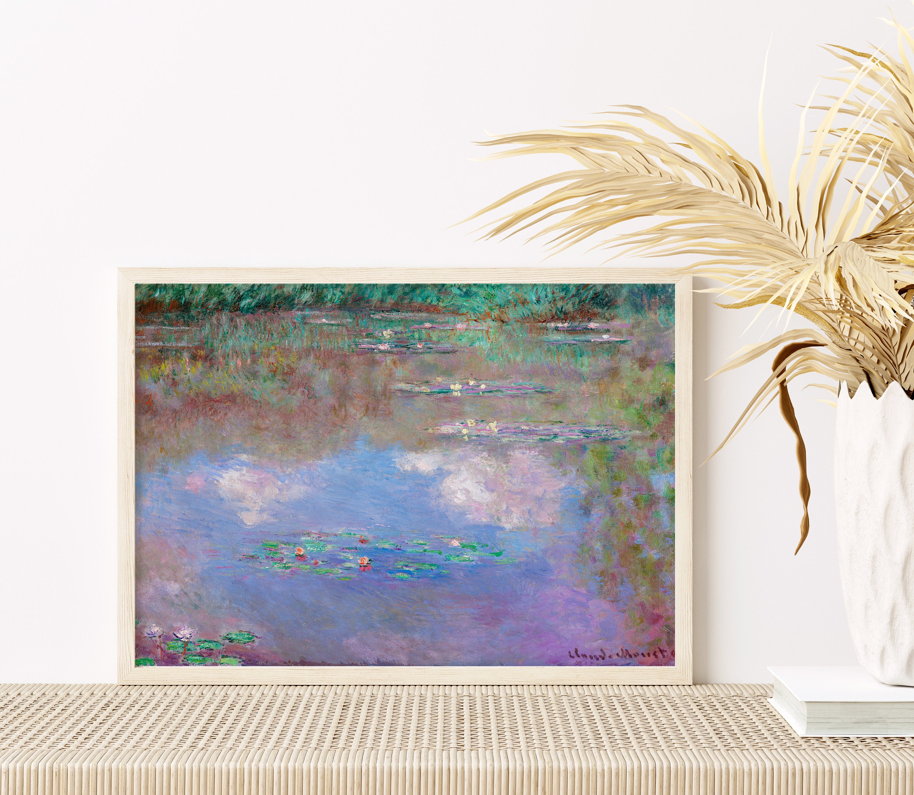 Monet the Water Lily Pond Clouds Vintage Exhibition Poster Art Print ...