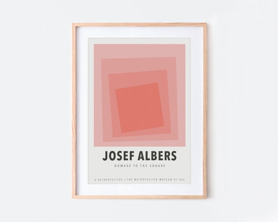 Josef Albers Squares Exhibition Art Print | Mid Century Print