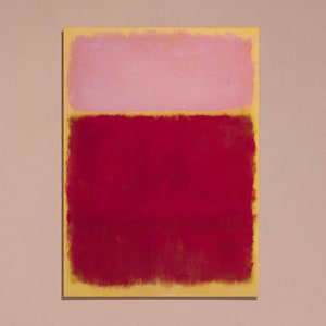 Mark Rothko No. 17 Untitled 1961 Red Pink Yellow Vintage Poster Art Print Mark Rothko Print, Mark Rothko Painting, Museum Exhibition MR18 image 5