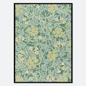 William Morris Jasmine Pattern Botanical Vintage Poster Art Print | Colorful Art, Victoria & Albert Art Museum Exhibition, Art Nouveau #W24B