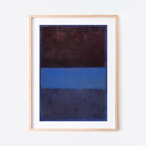 Mark Rothko No. 61 Rust and Blue 1953 Vintage Poster Colorful Art Print | Mark Rothko Print, Mark Rothko Painting, Museum Exhibition