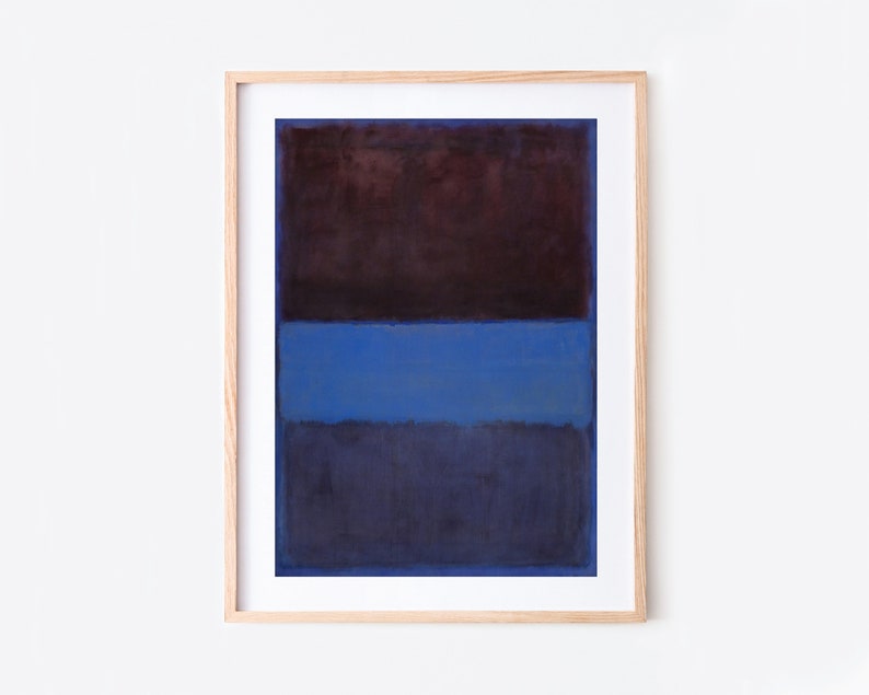 Mark Rothko No. 61 Rust and Blue 1953 Vintage Poster Colorful Art Print | Mark Rothko Print, Mark Rothko Painting, Museum Exhibition