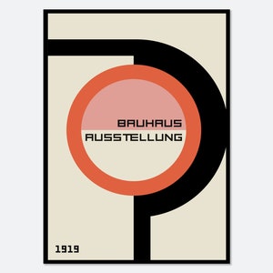 Bauhaus Geometric Design 1919 Art Print | Bauhaus Ausstellung Weimar 1923, Bauhaus Print, Bauhaus Exhibition Poster, Geometric Print BH19