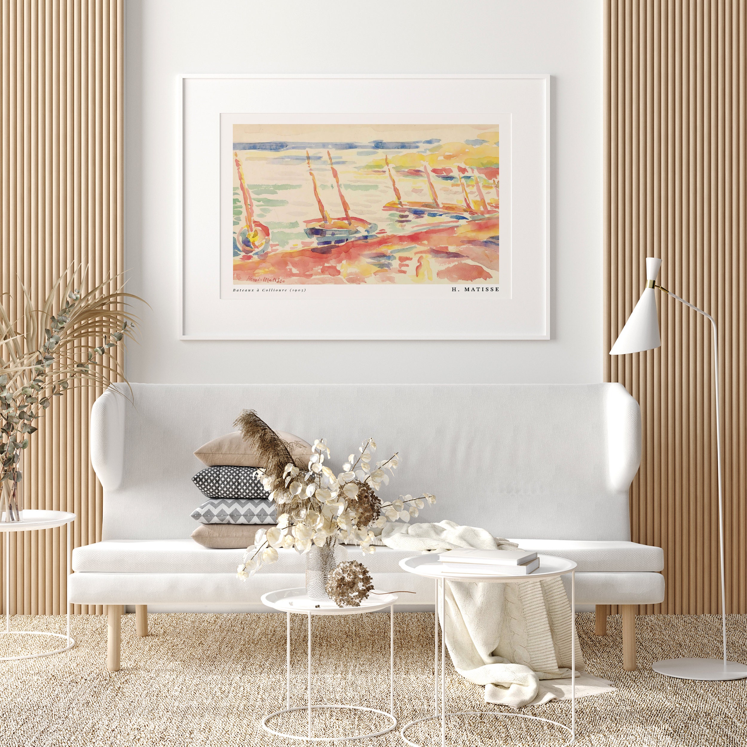 Poster Toile "Bateaux à Collioure" Par Matisse - Décoration Murale 30x45 Cm, Salon Ou Chambre - 10