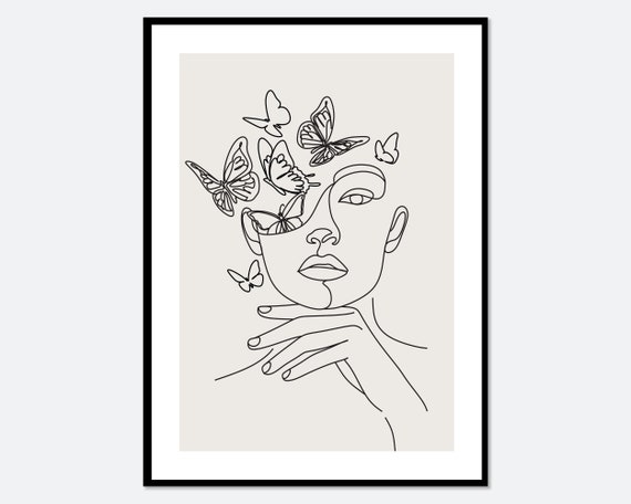 Single on sale line drawing