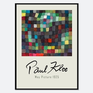 Paul Klee May Picture 1925 Vintage Poster Art Print | Paul Klee Print, Paul Klee Painting, Colorful Art, Museum Exhibition Poster #PK11