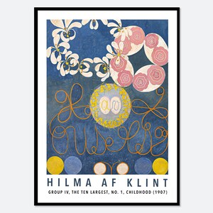 Hilma af Klint The Ten Largest, No. 1 Childhood Group IV Vintage Poster Colorful Abstract Art Print | Hilma af Klint Exhibition Poster #HK01