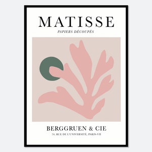 Henri Matisse Cut-Outs Vintage Poster Art Print | Matisse Print, Matisse Poster, Berggruen and Cie, Papiers Decoupes, Botanical Art #M94