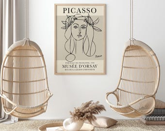 PICASSO　ピカソ　フランソワーズ　ジロの肖像　ルーペ ペーパーウエイト ピカソ作「フランソワーズ・ジローの肖像」アートプリント｜パブロ