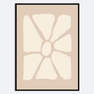 Art mural abstrait beige pétale de fleur | Illustration botanique minimale dessinée à la main, affiche florale esthétique contemporaine moderne MA116