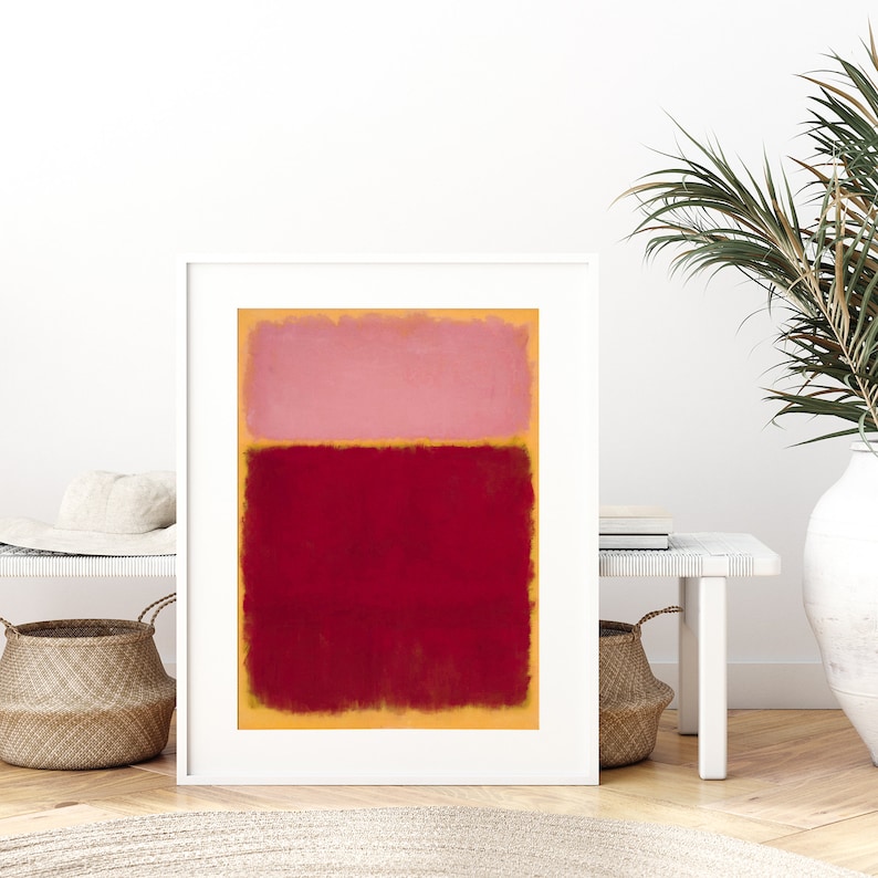Mark Rothko No. 17 Untitled 1961 Red Pink Yellow Vintage Poster Art Print Mark Rothko Print, Mark Rothko Painting, Museum Exhibition MR18 image 3