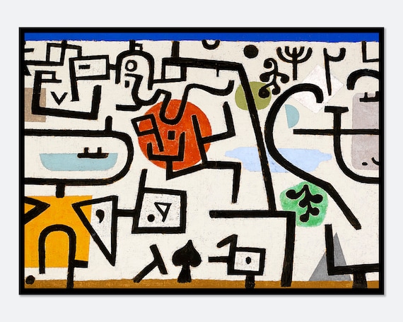 Paul Klee Rich Port a Travel Picture 1938 Abstract Vintage