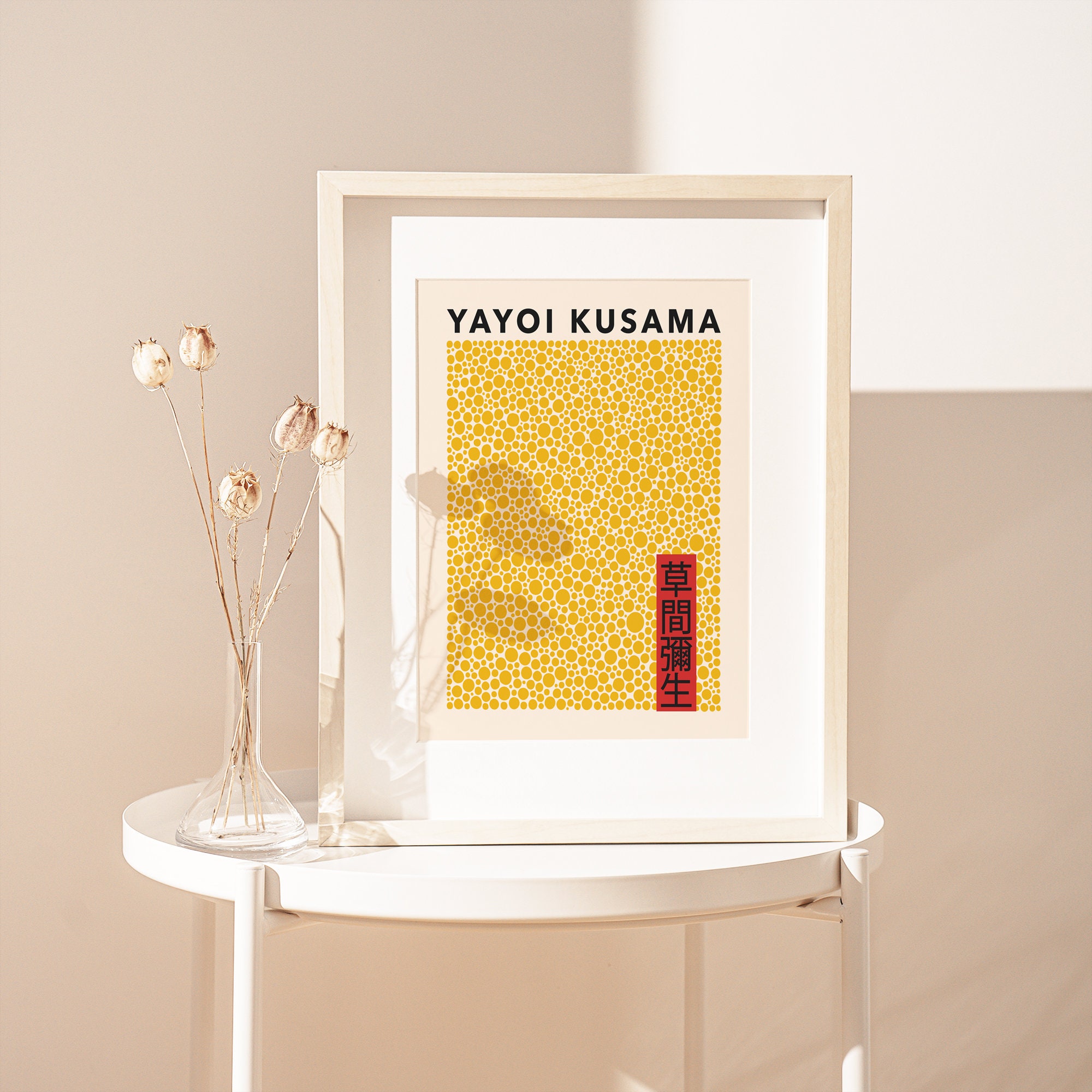 Yayoi kusama-pontos-amarelo macio-alta qualidade poster de